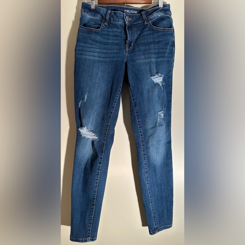 Maurices Distressed Skinny Jeans Women’s Tall 31x30 Medium Wash